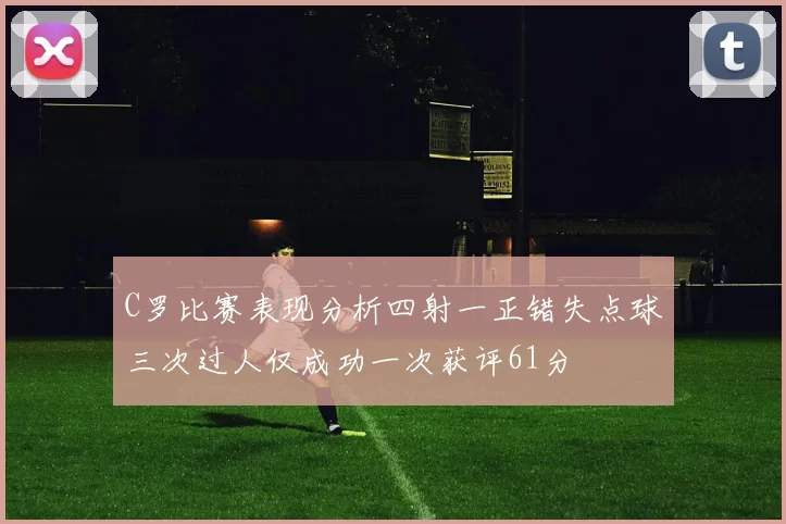C罗比赛表现分析四射一正错失点球三次过人仅成功一次获评61分